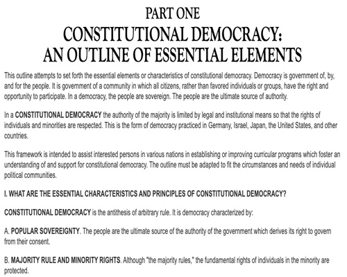 An Outline of Constitutional Democracy